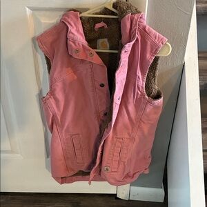Carhartt Kids Pink Fleece-Lined Vest